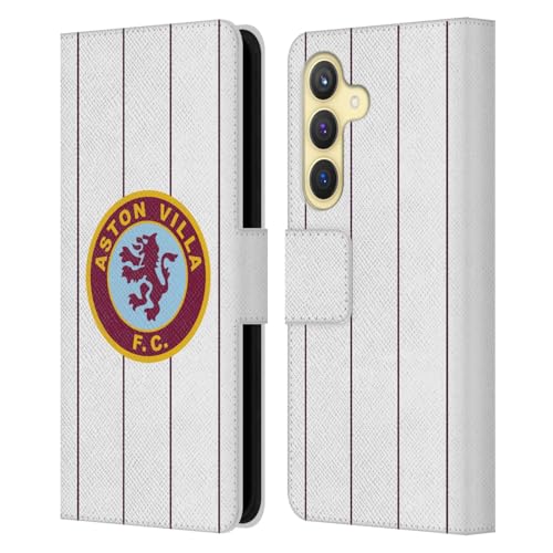 Coque Samsung S24 Aston Villa protège écran et cartes cuir robuste