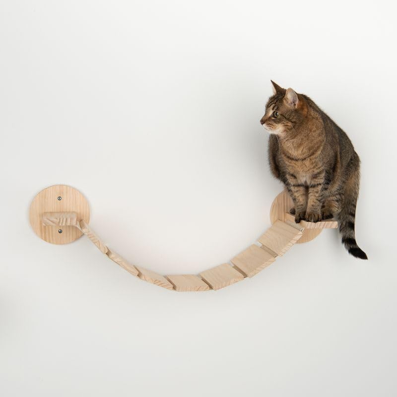 Hängebrücke Sia | Kratzmöbel zur Wandmontage | aus Kiefernholz | max. 83cm