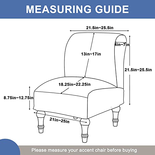 Fuangui Armless Chair Slipcover 2Pcs Armless Accent Chair Cover High Stretch Slipper Chair Slipcover Jacquard Removable Washable Armless Chair Furniture Protector Covers For Dining Living Room，11 #TOP5