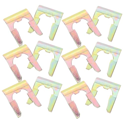 Cabilock Brake Line Clamps 20pcs U-Shaped Steel Clip Parking Brake Cable Clamp Iron Material