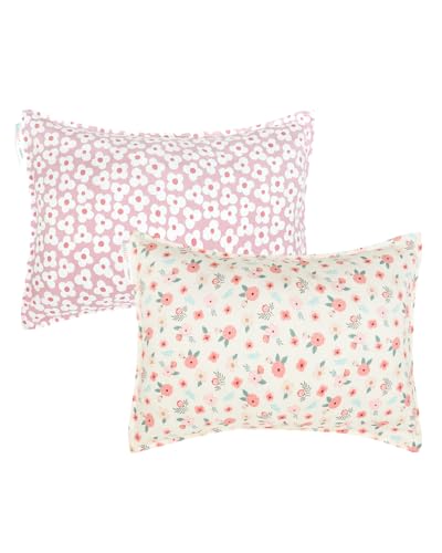 Image of ALVABABY Toddler Pillowcases 2 Pack Organic Cotton Kids Pillow Cover Fit 13 inchx 18 inch or 12 inchx28 inch Envelope for Girl Boy Travel 2TPW32A
