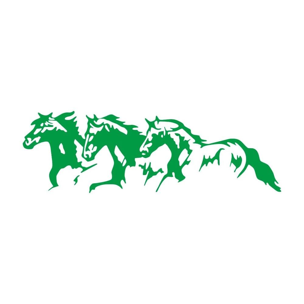 Auto Accessory Running Horses Vinyl Car Sticker Waterproof Cool Waterproof Removable Decal Self Adhesive Car Auto Stickers(Green)