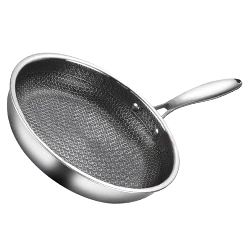 Wok de Acero Inoxidable MAGICLULU con Mango Honeycomb