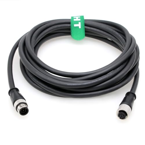 Connettore impermeabile 8 pin femmina a 8 pin maschio, schermato, connessione solida e liscia. Il guscio metallico del connettore a 8 pin è collegato allo strato schermato del cavo per la protezione contro le interferenze elettriche
