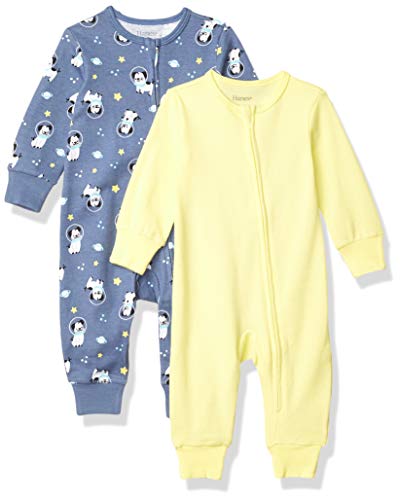 Image of Hanes Baby-Boys Ultimate Baby Zippin 2 Pack Sleep And Play Suits