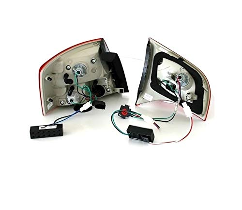 Fanali posteriori VT423 - Set completo di luci posteriori per auto e lato passeggero, Rosso bianco compatibile con Audi A4 B7 Avant Familiare 2004 2005 2006 2007 2008