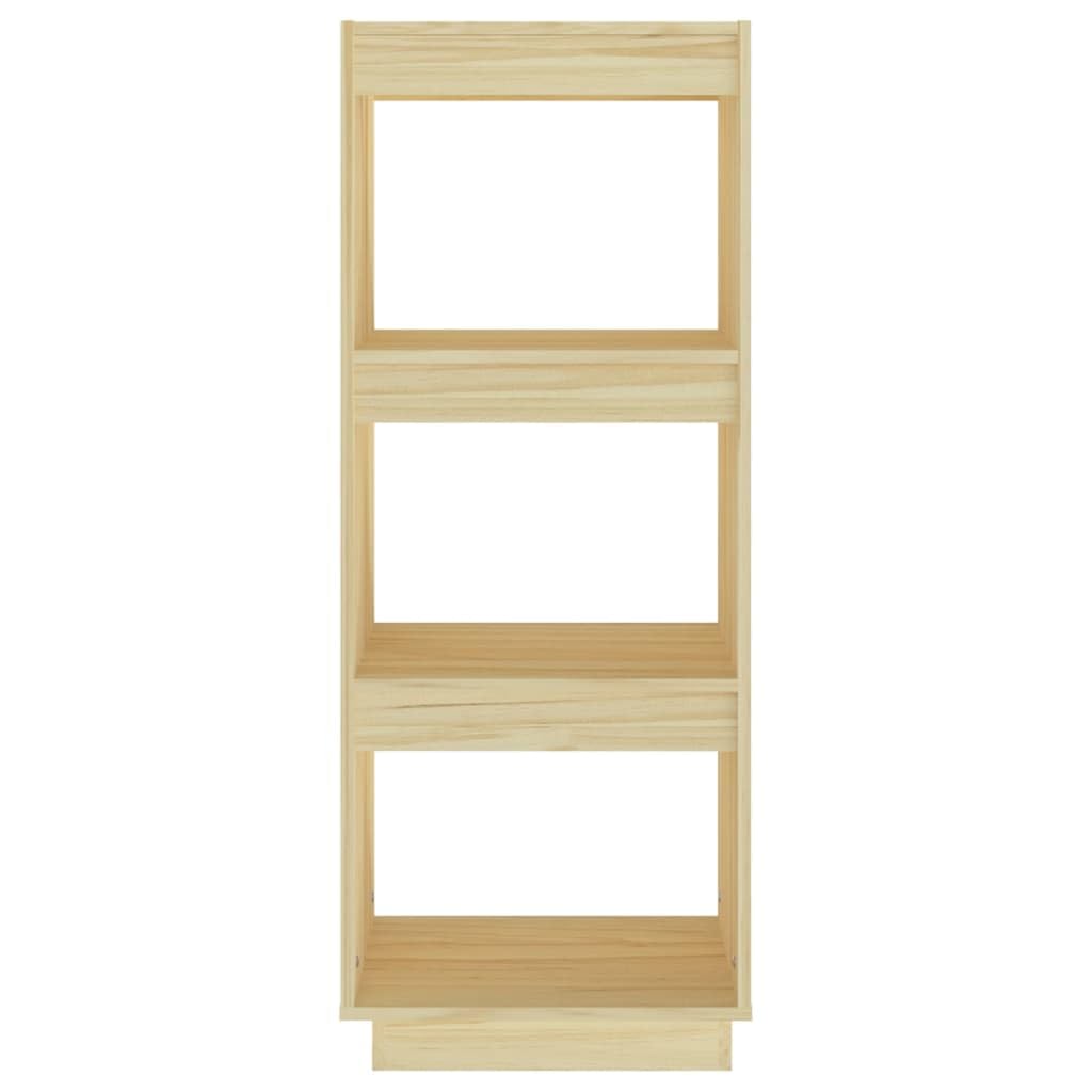 Générique Biblioteka z litego drewna 3 przegródki 40x35x103 cm | Wszechstronne półki, oddzielne części, przechowywanie książek czasopism, łatwe czyszczenie na mokro