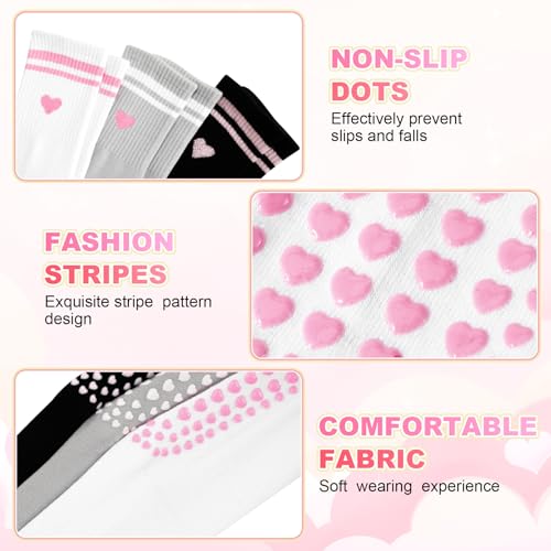 Image of Jspupifip Cute Pilates Socks for Women | Non Slip Yoga Socks with Grips for Barre Workout Athletic Hospital