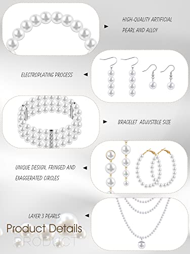 Collares de perlas y pulseras de imitación para regalar a niñas y madres 4