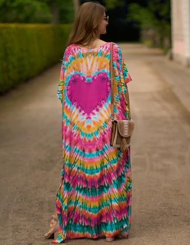 Image of NFVNKJ Women's Plus Size Beach Lounge Kaftan Maxi Dress Swimsuit Coverup for Women