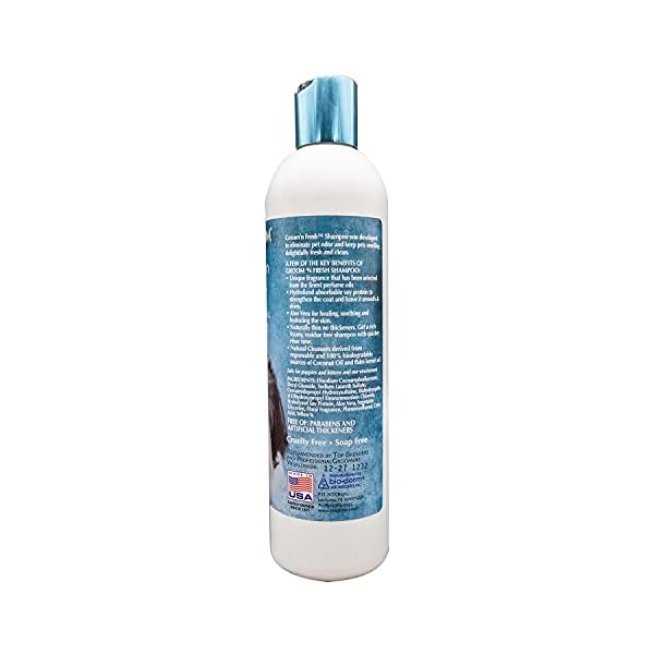 BIO-GROOM - Groom'n Fresh Shampoo - Geruchsentfernendes Hundeshampoo - Rückstandsfreies und schnelles Ausspülen - Mit Sojaprotein - Sulfatfreies Hundeshampoo - 355 ml – Bild 4
