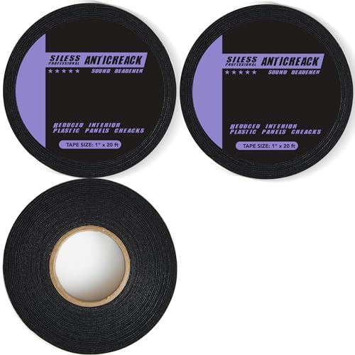 Plastic to Metal Squeak/Creak Noise Heard Coming from the Driver or Passenger Side B-Pillar Area - 2020-2021 Chevrolet Traverse 3 Siless Anticreak Tape 3 Pack 1 inch x 20 ft Anti-Rattle, Anti-Squeak, Anti Creak for Cars, RVs, Boats | Perfect for Dash, Doors, Seatbelts, Interior Trim, Wiring