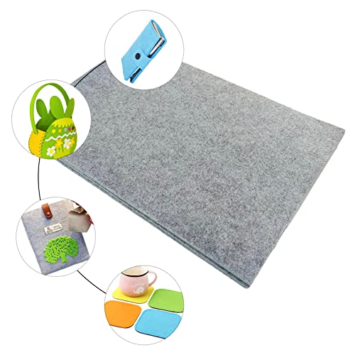 Image of Jtnohx Stiff Felt, 2mm Thick Felt Sheets for Crafts, 8 inchx12 inch Hard Felt Fabric Squares 8Pcs for DIY Projects (Grey Color)