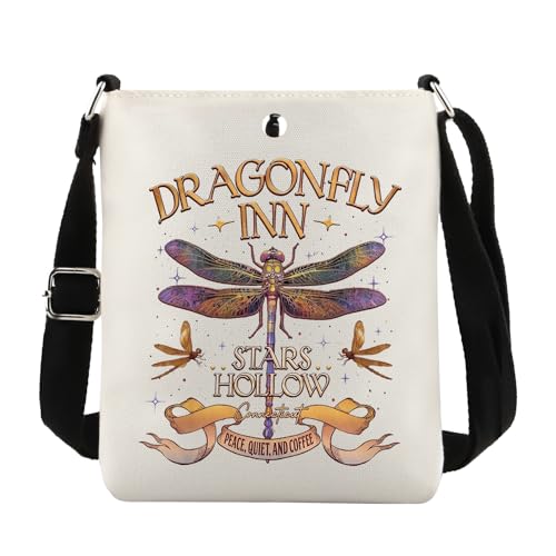 Lywjyb Birdgot TV Series Crossbody Bag Lorelai And Rory Fans Gift Dragonfly Gift Stars Hollow Merch