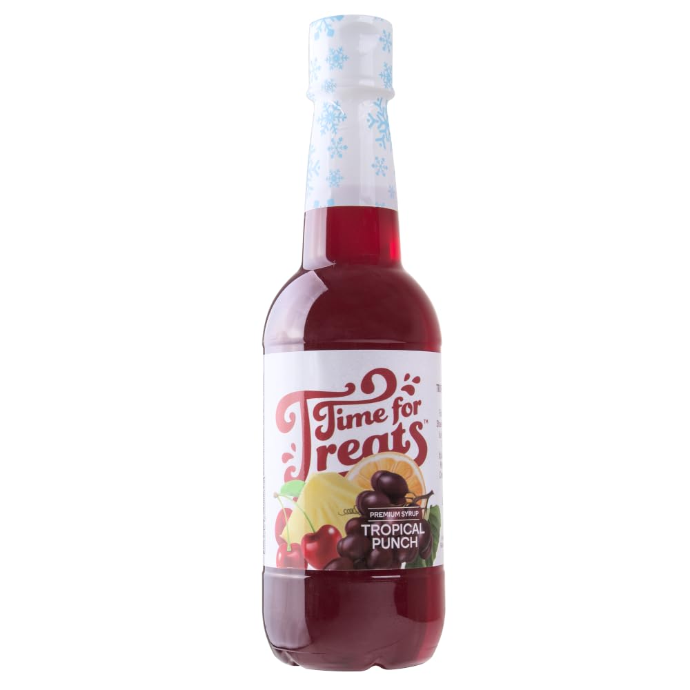Time For Treats Flavored Syrup 16.9 Fluid Ounce Bottle for Snow Cones, Homemade Sodas, Cocktails, Coffee, Baking and More (Tropical Punch)
