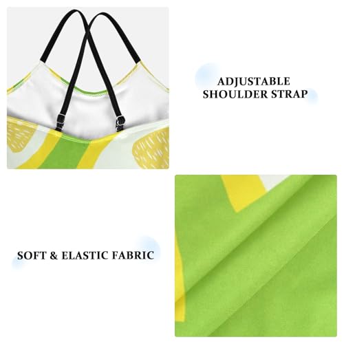 GuoChe Lemon Green and Yellow Girls Swimsuit 1 Piecing Bathing Suits for Girls Toddler Girl Swim Suit Beach3