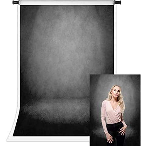 BINQOO 5x7ft Abstract Black Portrait Backdrop Graduation Headshots Photography Background Newborns Baby Photocall Adult Child Travel Family Party Yearbook Decor Studio Props Cover