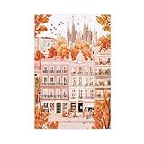NFFBGFD Póster en lienzo de Barcelona para pared, 20 x 30 cm