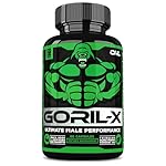 GORIL-X Testosterone Booster for Men - Workout Testosterone Supplement - Increase Size, Strength & Energy - 1000mg Male Enhancing Horny Goat Weed - Maca Root, Tongkat Ali & Tribulus Terrestris 60 Caps