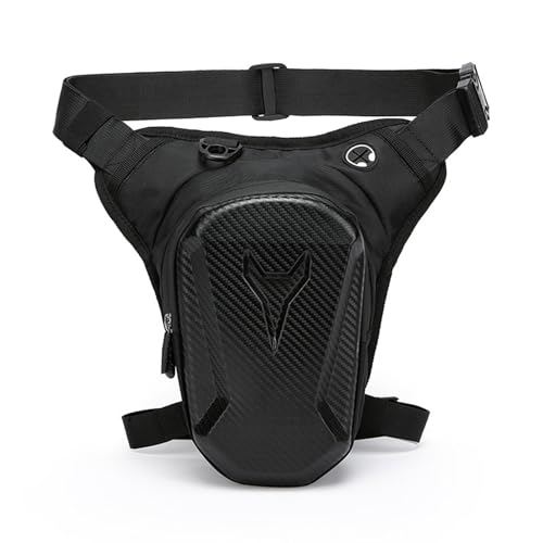 CHUANFU Perna de motociclo, bolsa de perna de motocicleta impermeável para homem e mulher, durável bolsa de cintura com bolso expansível, para ciclismo pesca campismo caminhadas