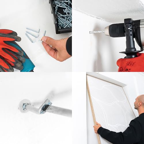 HELPMATE – Schraubhaken gerade mit Schlitz 80x5,8x38x18 mm – galvanisch verzinkter Stahl – 25 Stück – Schlitzhaken für die Wandmontage