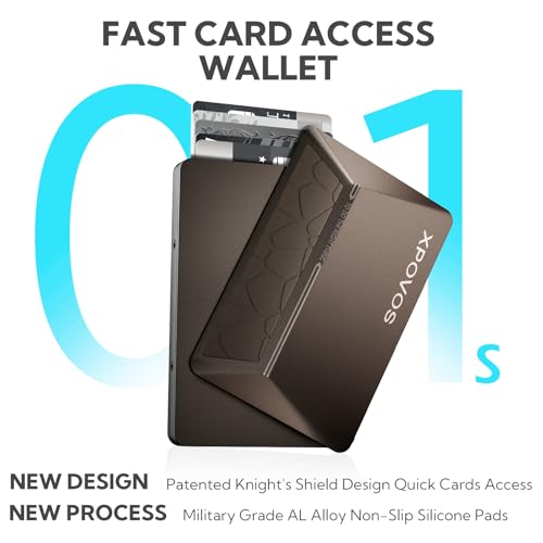 XPOVOS HERO Minimalist Wallet for Men | Slim Mens Wallet with Money Clip Slide to Pop-up RFID Wallet Credit Card Holder for Men with Gift Box by XPOVOS - Used condition - Image 2