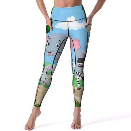 Leggings pour fitness et yoga à taille haute gainante, pantalon de sport motifs animaux S