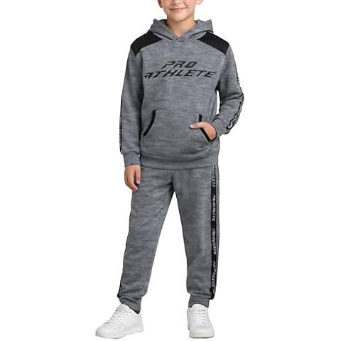 Pro Athlete Boys Heather Grey Sweatsuit Set Cover