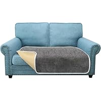 Granbest Non-Slip Sofa Seat Covers 2 Seater Thick Sofa Cover Sofa Protectors from Pets Universal for All Seasons (2 Seater, Grey)