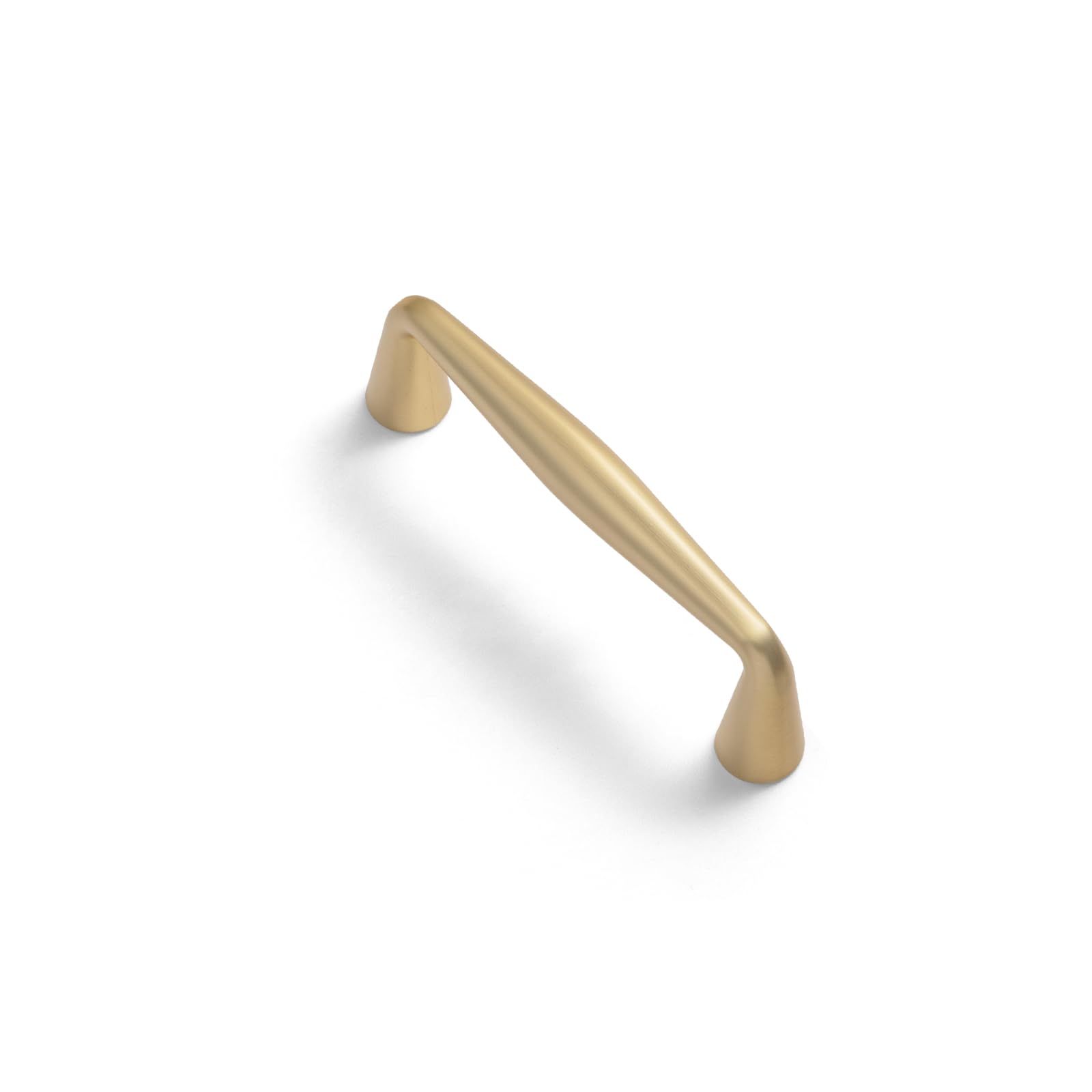 Goo-Ki Brushed Brass Zinc Alloy Cabinet Handles - 3''(76mm) Hole Center Affordable Luxury Cabinet Pull Hardware for Bedroom, Kitchen, 6 Pack……