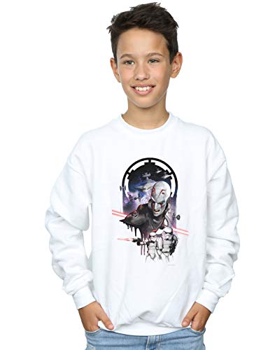 Absolute Cult Star Wars Boys Rebels The Grand Inquisitor Sweatshirt White 7-8 Years