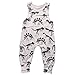 BiggerStore Summer Baby Boys Animal Printed Sleeveless Romper One-Piece Bodysuit Jumpsuit Outfits Grey (70cm/0-3 Months)