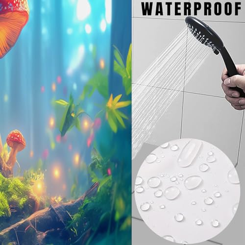 Rideau de douche forêt féerique pour une évasion sensorielle unique sous la douche - 6