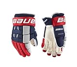Contenu : 1 paire Bauer S21 PRO Series Senior NAVY/RED/WHITE15 Gant de hockey sur glace