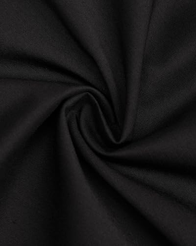 J.VER Men's Dress Shirts Regular Fit Stretch Stain Proof Short Sleeve Shirt Casual Button Down Shirts for Men Black Large - Image 5