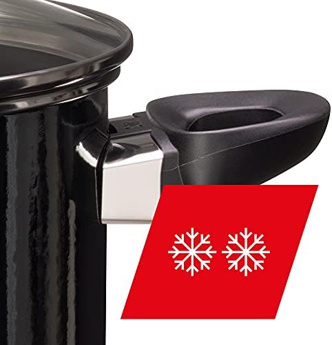 Silit Modesto Line duży garnek do gotowania 24 cm, garnek do makaronu ze szklaną pokrywką, garnek do mięsa indukcyjny 6,4 l, ceramika funkcyjna Silargan, czarny