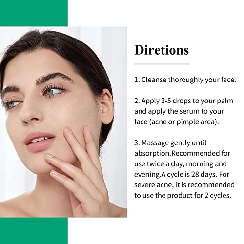 Tea Tree Oil Serum, Breylee Acne Treatment For Prone Face Sensitive Skin Care, Cystic Acne Pimples Scars Remover, Redness Relief, Niacinamide Facial Moisturizer, Anti Aging Essence, 30Ml/1.01Fl Oz #TOP7