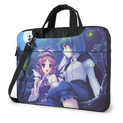 Preisvergleich Produktbild Touhou Project Laptoptasche Laptop Menger Tasche, Laptop Umhängetaschen Polyester Menger Tragetasche Hülle mit Einstellbarer Tiefe unten 14 Zoll