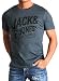 Produktbild Herren T-Shirt Jack and Jones Rundhals Print Tee Regular Fit Crew Neck Top (232 Dark Slate, 3XL)