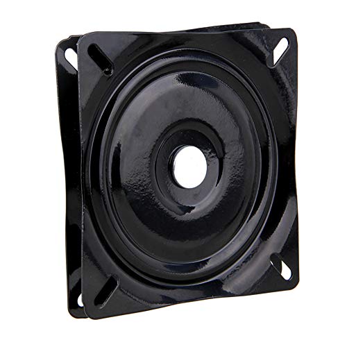 RDEXP A3 Steel Plate Black Square Swivel Turntable Ball Bearing (6 Inch)