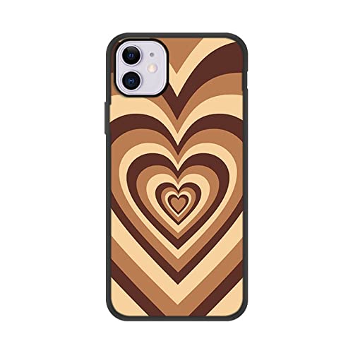 Coque Heart Circle pour iPhone XS Max X 12 Mini étui silicone antichoc transparent