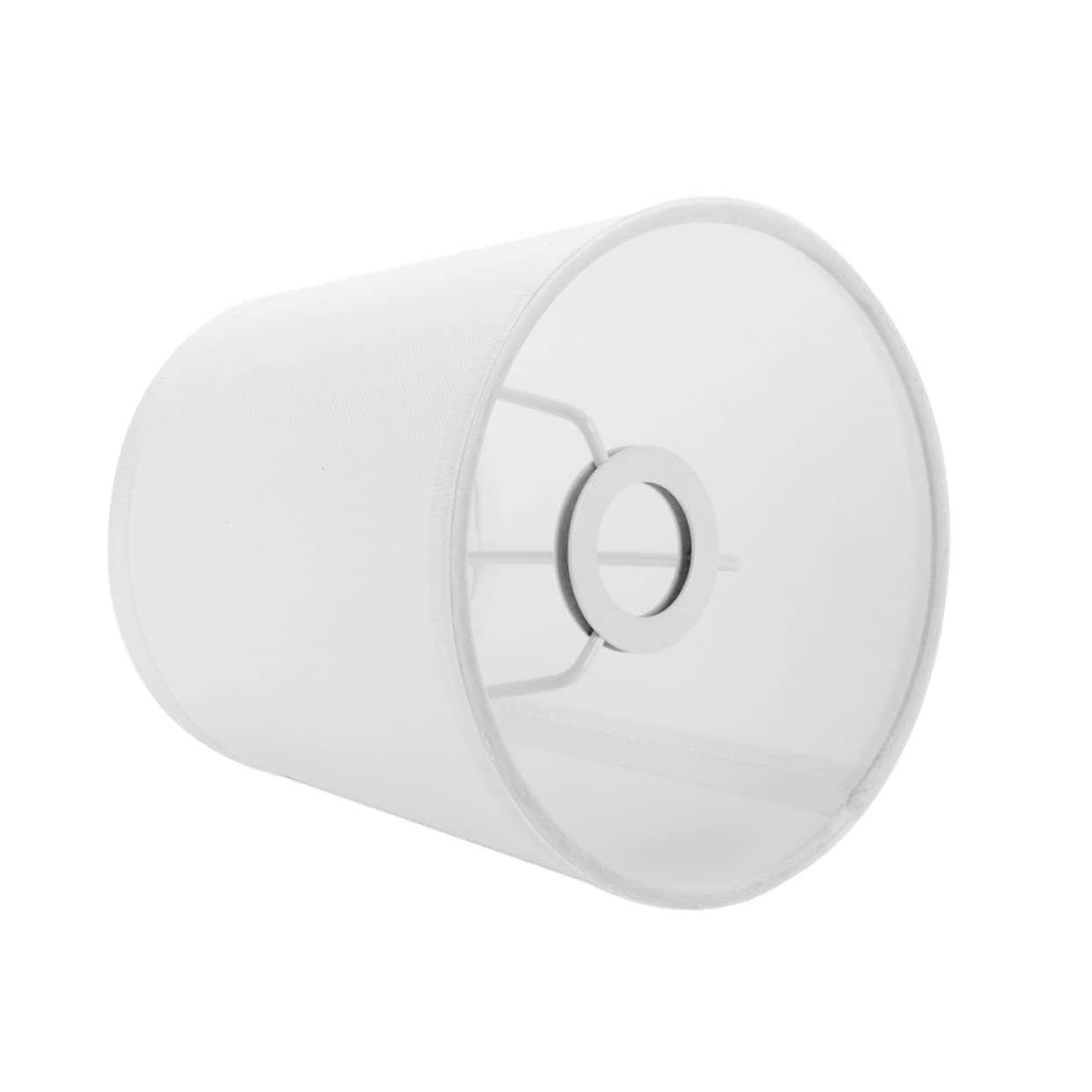 Abat-jour Blanc à Pince E14 en Tissu, Lot de 6 Pièces