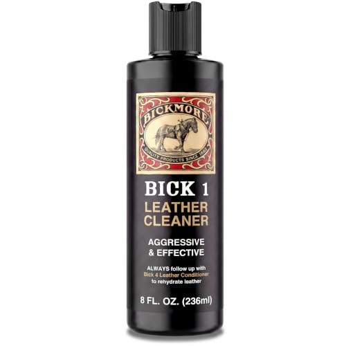 Bickmore Bick 1 Leather Cleaner 8 oz - Clean Dirt Oil Sweat Salt and Water Stains from All Colored White and Black Leather