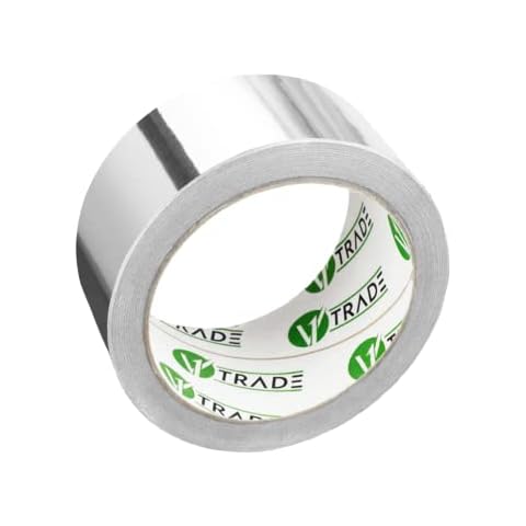 V1 TRADE Aluminium Klebeband Hitzebeständiges 48 mm x 25 m - 1 Rolle Wasserdichtes Alu Klebeband zum Reparieren von Metalloberflächen - Metallklebeband UV Beständig - Starke Aluband Selbstklebend Cover