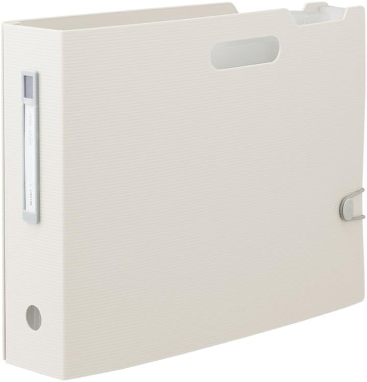 Lihit Lab F7691-0 Document Box, A4, Horizontal, White