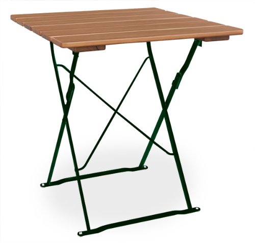 Preisvergleich Produktbild Biergartentisch 70x70 cm EuroLiving Edition-Classic ocker / grün