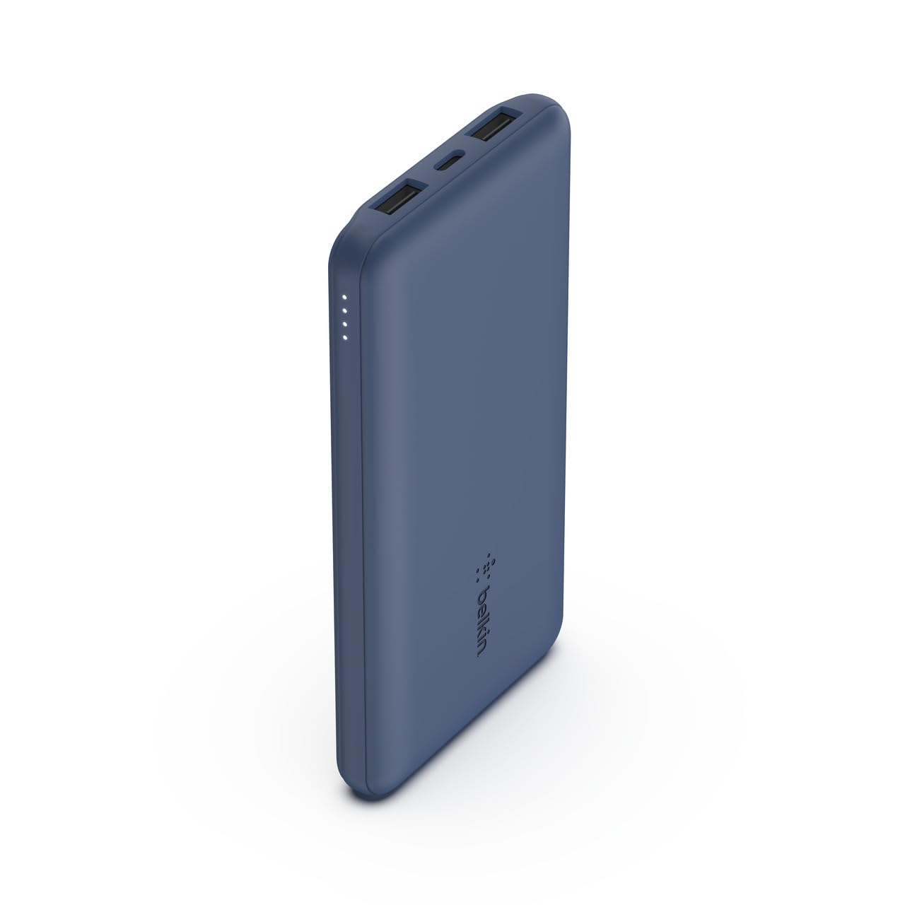Belkin 10000mAh portable power bank, 10K USB-C portable charger with 1 USB-C port and 2 USB-A ports, battery pack for up to 15W charging for iPhone, Samsung Galaxy, AirPods, iPad, and more – Blue