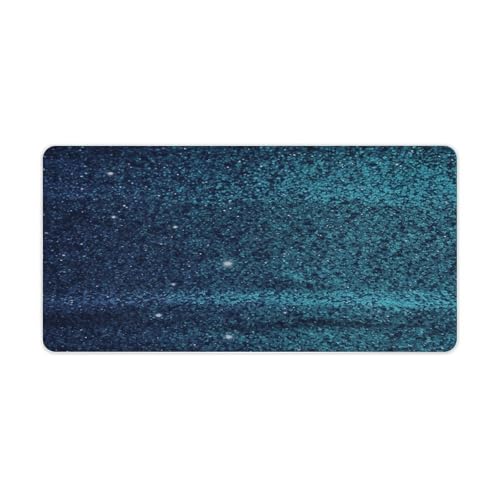 Teal Glitter Pad Grande para Escritorio con Base de Goma