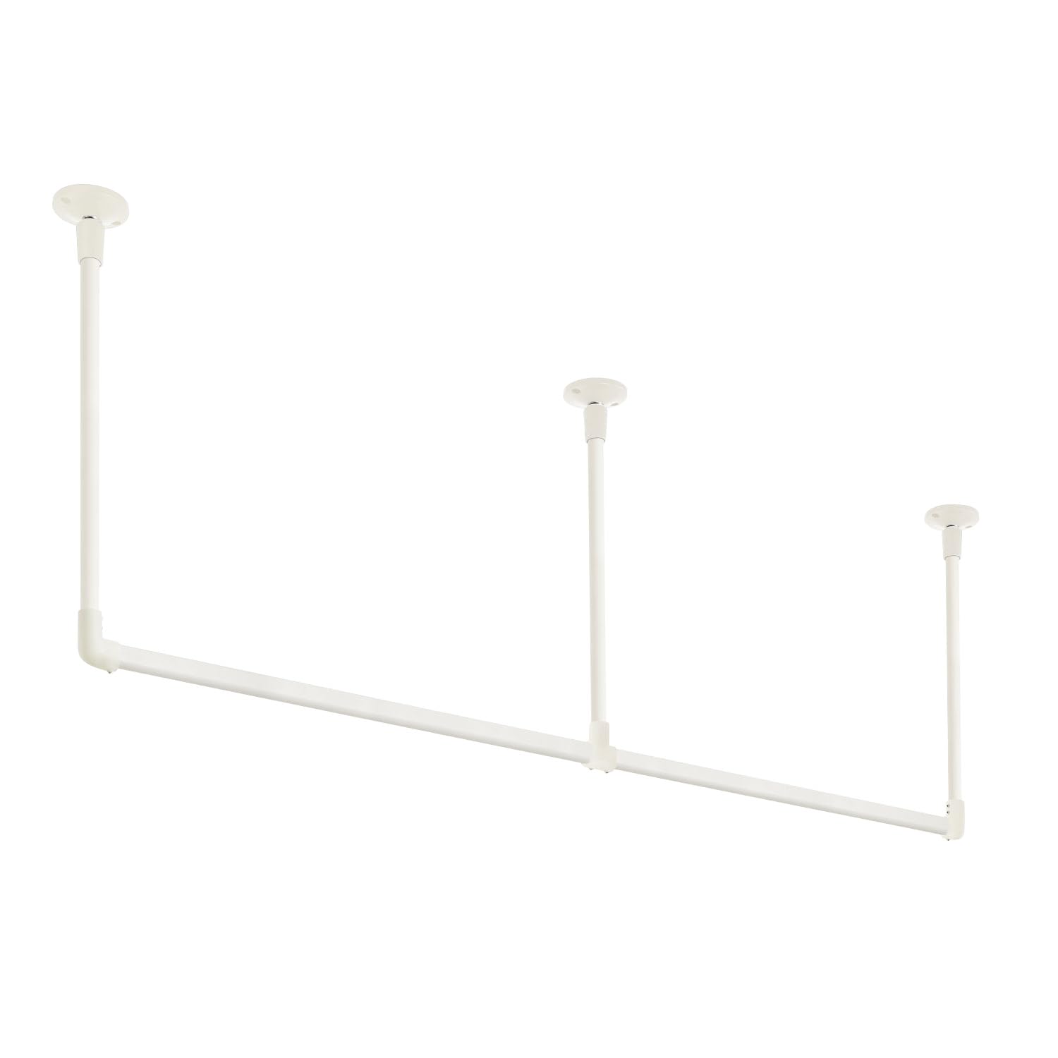 TOSO Hanging Bar with Ceiling Type C Set, White, W 70.1 x H 23.6 inches (1780 x 600 mm) H-2