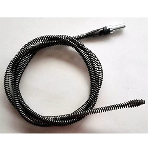 Herramienta de limpieza para tuberías y desagües de cocina y baño, resorte de extensión de acero inoxidable, 10 mm x 2000 mm, resistente a la corrosión